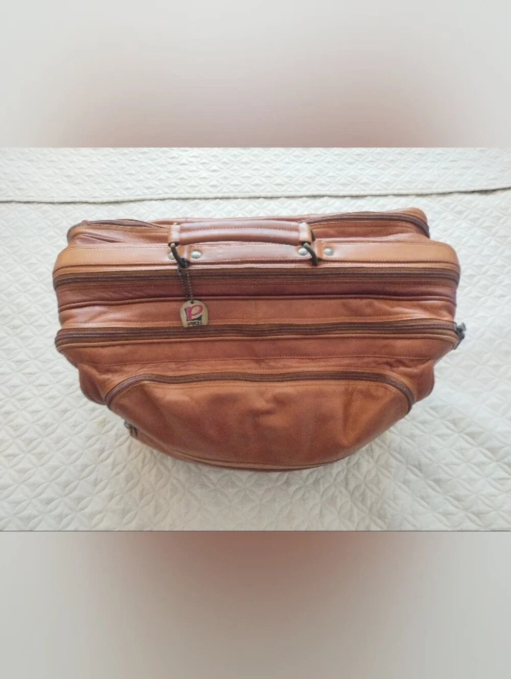 Piel Leather Vintage Colombian Duffel Travel Overnight Bag Weekender Early 90s